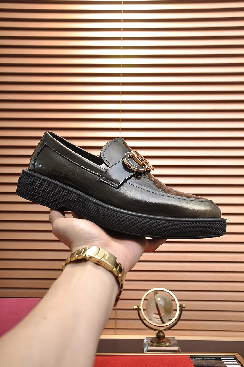 Men's shoes 💰720💶 [Ferragamo/Ferragamo] The latest model in the counter. Original imported open-sided high-quality cowhide hand-woven + imported 🐂 cowhide + original luxury metal buckle + original combination outsole. Comparison without pressure 38--45 (45 custom-made)